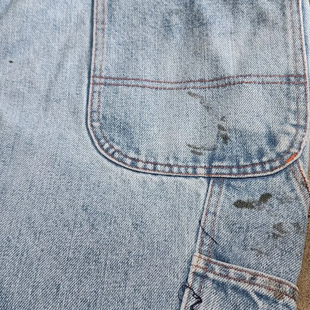Vtg Big Mac Jeans Men's 38x29 Carpenter 1980s 90s Distressed Workwear Denim